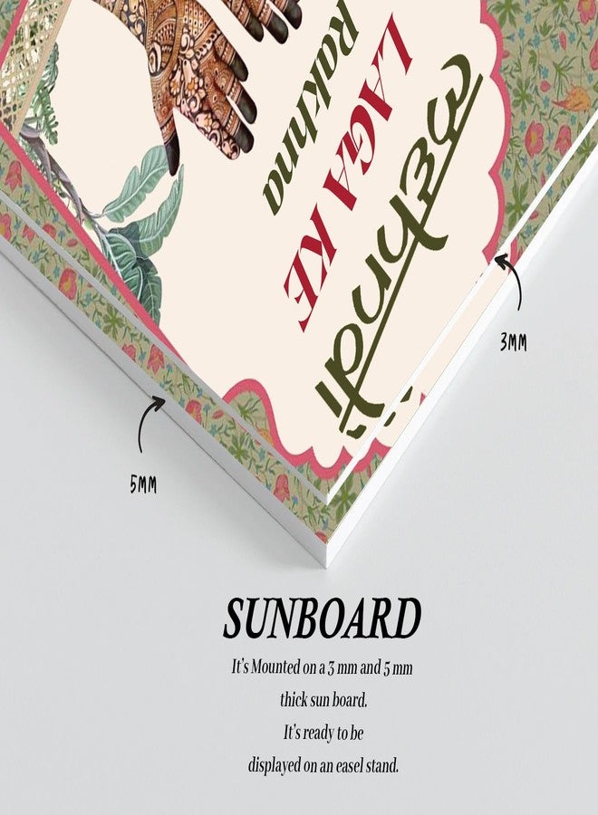 Theme My Party Custom Indian Traditional Mehendi Ceremony Welcome Sign Boards - Personalized Indian Pre Wedding Mehendi Wedding Sign Board - Indian Ceremony Welcome Sign for Mehendi Decoration - Image 5